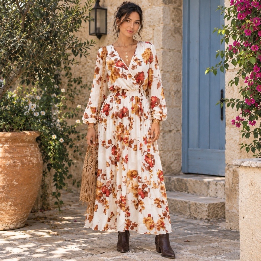 Baltic Born Lydia Maxi Dress L Floral Size Large Wedding Fomal Church